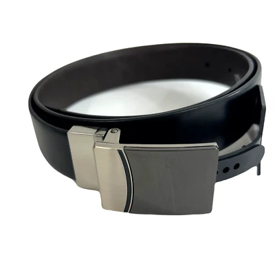 Cinturón reversible con placa bidireccional Alfani para hombre pequeño 30-32 cuero negro marrón Foto 1 de 4