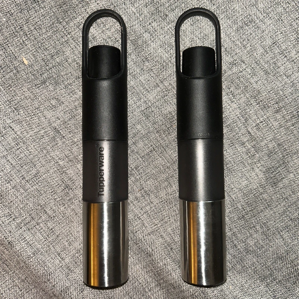 Tupperware Salz Pfeffer Mühle Gewürzmühle 2er Set Edelstahl, unbenutzt - Bild 1 von 1