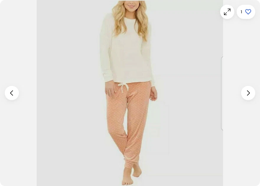 Three Dots 2 Piece Knit Velour Set With Eye Mask Cloud/pink Polka Dots