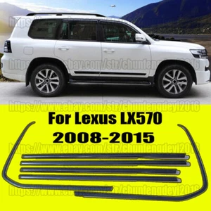 Black Steel Lower Window Sill Trim Molding Cover Fit For Lexus LX570 2008-2015 - Picture 1 of 6