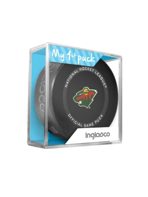 MI PRIMER DISCO para NEWBORN BOY MINNESOTA WILD Licenciado NHL Juego Puck 2021-2022 Foto 1 de 4