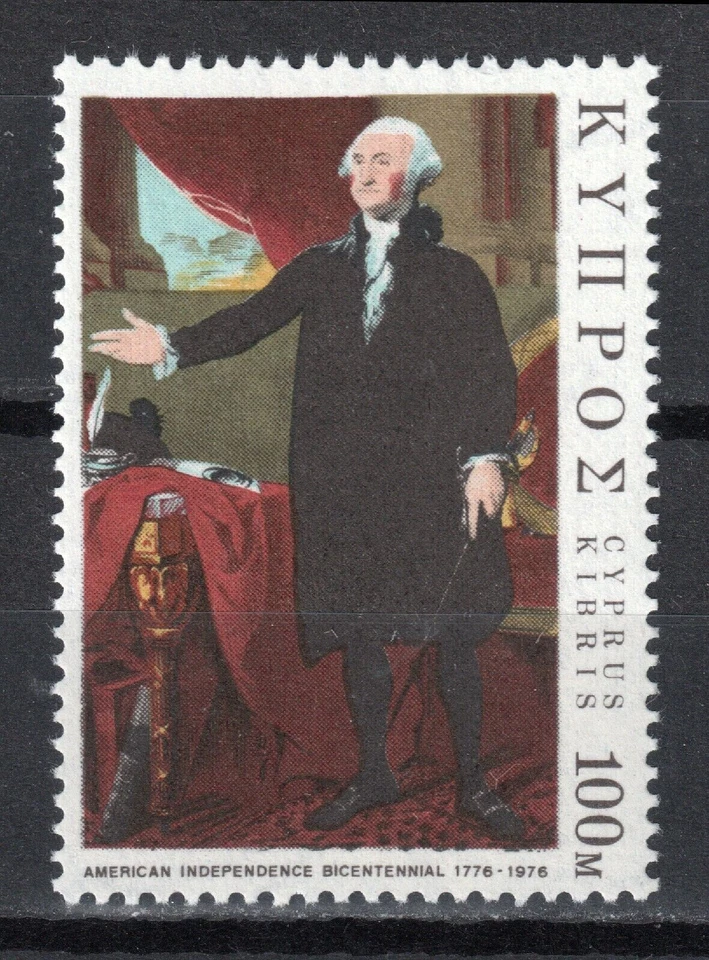 Chipre 1976 Bicentenário da Independência Americana, sem marca de charneira, desmontado em perfeito estado!!! - Imagem 1 de 1