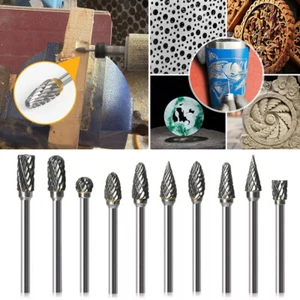 Set punte rotanti in carburo di tungsteno 1/8" frese da taglio intaglio per utensile Dremel - Foto 1 di 15