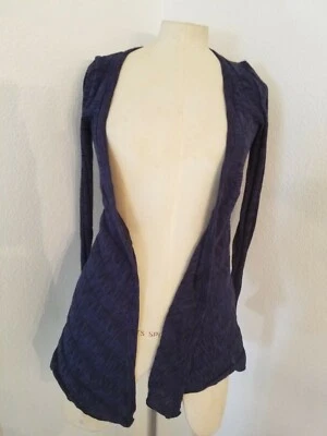 Cárdigan abierto Silence and Noise talla XS acanalado azul palangre para mujer  Foto 1 de 4
