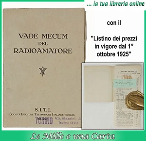 VADEMECUM DEL RADIOAMATORE radioamatori listino prezzi S.I.T.I. radio a valvole - Imagen 1 de 8