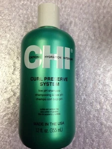 CHI Curl Preserve System Shampoo 12 Oz Cleanse & Moisturize - Picture 1 of 3