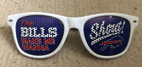 Rare AUTHENTIC Limited-Edition BUFFALO BILLS Make Me Wanna SHOUT SUNGLASSES Cover
