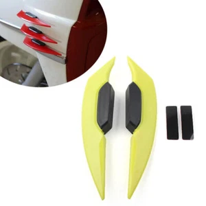 2xCarena Winglet Spoiler Laterale Deflettore Air Wing Kit Motore Universale Giallo - Foto 1 di 8