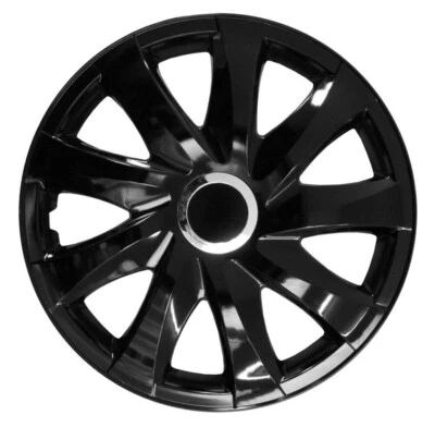 4x15" Wheel trims wheel covers for Seat Ibiza 15" black - Image 1 of 3