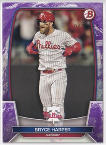 2023 Bowman Purple Pattern #24 Bryce Harper /199 - Picture 1 of 1
