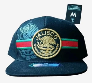 Jalisco Mexico Patch Baseball Cap Hat Vaquero Embroidered Snapback Tri Color NWT - Picture 1 of 4