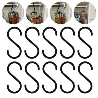 (10) S Hooks for Hanging Small Closet Hook Hanger Belt Belt Bag Purse Organizer - Image 1 of 4
