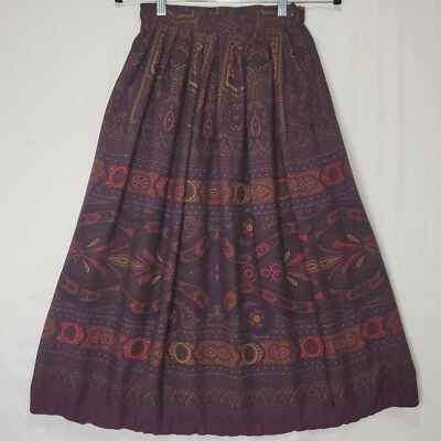 Falda midi JG HOOK DE COLECCIÓN para mujer talla 6 (cintura 24/26) EE. UU. púrpura cachemira Foto 1 de 4