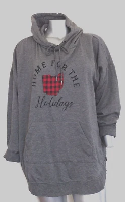 NWT Maurices HOME FOR THE HOLIDAYS State of OHIO Hoodie Sweater Size 3X Pullover - Image 1 of 4