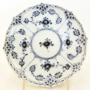 ROYAL COPENGAGEN BLUE FLUTED FULL LACE Saucer 5.25" #073 NEW NEVER USED Denmark - Picture 1 of 1