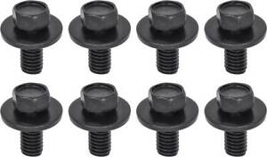 Hex Head Body Bolt Set; 3/8"-16 x 7/8"; For Hood Hinges; 8-Pieces; Stainless;