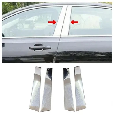 Moldura de pilar de puerta cromada 4 piezas acero inoxidable para Volvo S90 II 2016 en adelante - Imagen 1 de 4