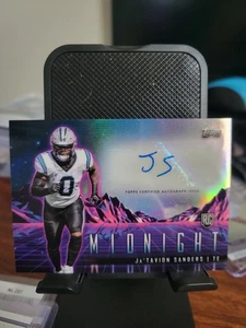 2024 Topps Midnight Football JaTavion Sanders Rookie Horizon Signature RHS-JS - Picture 1 of 2