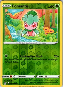 Fomantis Reverse Holo 014/163 SWSH05: Battle Styles Common - NM - Picture 1 of 2
