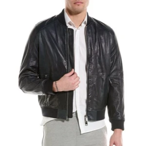 Armani Exchange Giacca Blouson Uomo Pelle - Nero Taglia M biker made in India - Foto 1 di 21