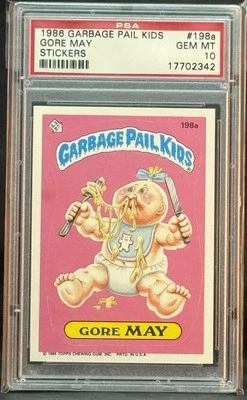 1986 GARBAGE PAIL KIDS SERIES 5 #198A GORE MAY PSA 10 GEM MINT - Image 1 of 2