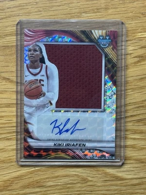 Kiki Iriafen 2024-25 Bowman Best Prospect Jumbo Relic Geometric Patch Auto - image 1 of 2