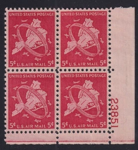 1948 50th Anniversary New York Sc C38 airmail MNH plate block of 4 XF (KD - Picture 1 of 1