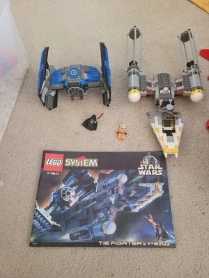 Lego 7150 Star Wars TIE Fighter & Y Wing COMPLETE W/ ALL PIECES MANUAL MINIFIGS - Image 1 of 4