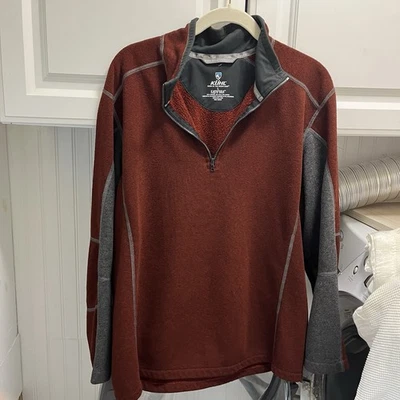 Kuhl Sweater Mens Large Red 1/4 Zip Pullover Kashmira Fleece Outdoors Hike Camp - Image 1 of 4