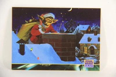 Star Wars Galaxy 1994 Topps Trading Card #148 Santa Yoda Artwork ENG L019588 - Image 1 of 2