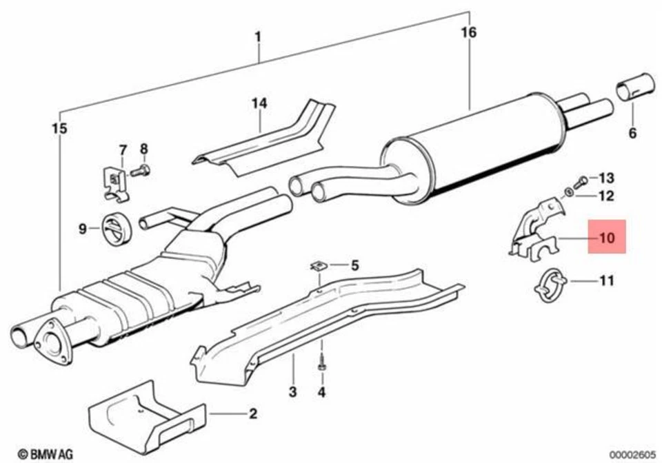 Suporte de sedã BMW E24 E28 524td 528e 533i 633CSi cupê genuíno 18211175585 - Imagem 1 de 1