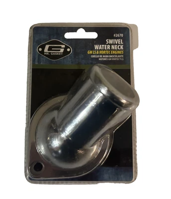 Mr. Gasket 2670 Aluminio Giratorio Cuello de Agua, Gm, LS y Motores Vortec Foto 1 de 2