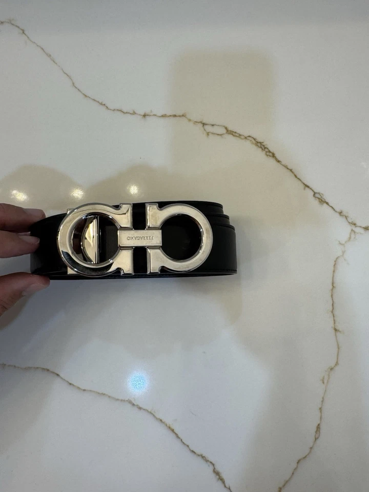 Auténtico Cinturón Salvatore Ferragamo Hombre Talla Única Cromo Foto 1 de 3