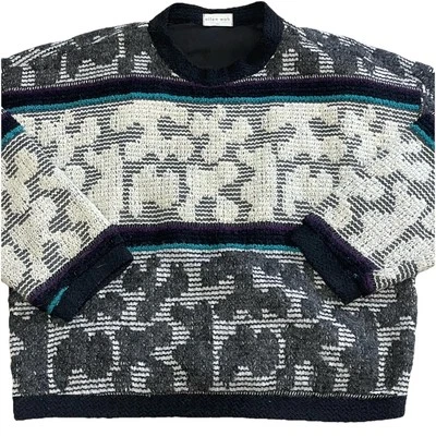 Suéter Allen Wah Grueso Tejido Para Hombre XL Mezcla de Lana Forrado Hecho en EE. UU. Multicolor Foto 1 de 4