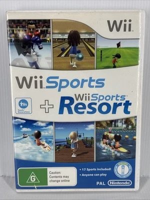 Wii Sports + Wii Sports Resort Game Combo Nintendo Wii Manuals PAL - Image 1 of 4