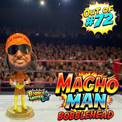 RANDY SAVAGE Macho Man WWE WWF Wrestling Gold Base #72 WrestleMania Bobblehead - Image 1 of 4