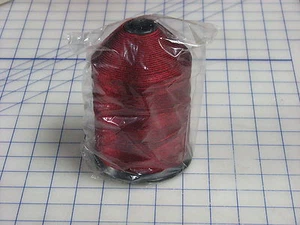nylon FIVE lbs red size 5 thread 3 ply soft finish spool one pound USA gudebrod - Imagen 1 de 3
