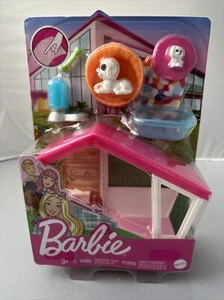 Barbie Puppies Play Set 2 Pups Doghouse Pet Bathtub & Accessories GRG78 - Picture 1 of 2