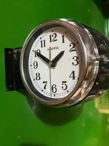 Kappa salvaged Round Double Sided Clock Black - Picture 1 of 5