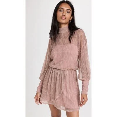 Black Halo NWT Women's Gavin Mini Dress Fairy Dust Sz 4 Cocktail Sheer Metallic - Image 1 of 4