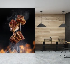 3D Tasty Steak 11655 Wallpaper Mural Wall Print Wall Wallpaper Murals US Coco - Picture 1 of 11