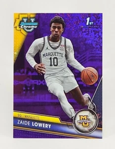 2023-24 Bowman U Chrome Zaide Lowery 1st Purple Mini-Diamond Refractor /399 SP - Picture 1 of 2