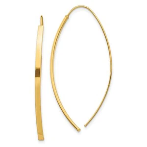 10k Yellow Gold Dangle Threader Earrings - Picture 1 of 7