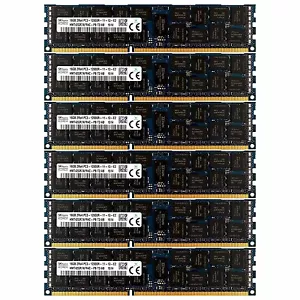 PC3-10600 6x16GB HP Proliant BL460C BL420C BL660c DL160 DL360E G8 Memory Ram - Picture 1 of 1