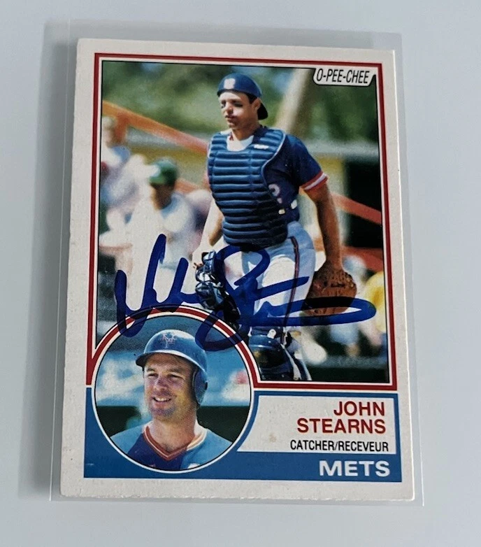1983 O-Pee-Chee John Stearns #212 Auto Autograph Signed New York Mets - Image 1 of 2