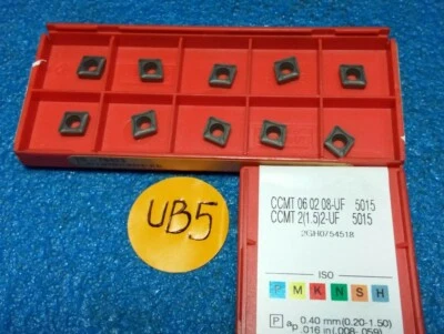 SANDVIK   CCMT 06 02 08-UF   CCMT 2(1.5)2-UF   5015   CARBIDE INSERTS  10 PCS - Image 1 of 2