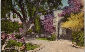 Mission Garden, Old Chapel Arches, San Juan Capistrano, California Postcard - Picture 1 of 2