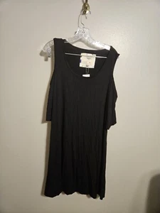 Cupio Women Cold Shoulder Black Knit Dress Size XL - Picture 1 of 8