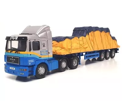 Corgi 1/50 Scale 76801 - MAN Artic Platform Trailer & Sheeted Load - Stiller - Image 1 of 3