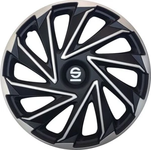 Set 4 Wheel Covers 14 " Inches Car Varese SPC1480SVBK Silver Black S - Picture 1 of 5